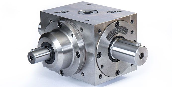 Bevel gearbox with reinforced shaft WV