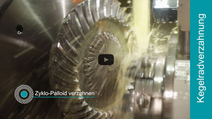 Gearing of bevel gears - Video