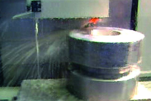 Big workpiece in the Geibel & Hotz  surface grinding machine