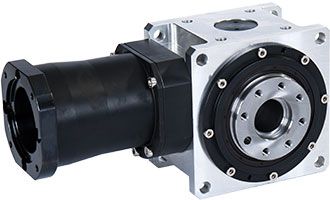 Hypoid gearbox with robot flange and hollow shaft
