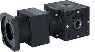 Planetary bevel gearbox with hollow shaft and keyway